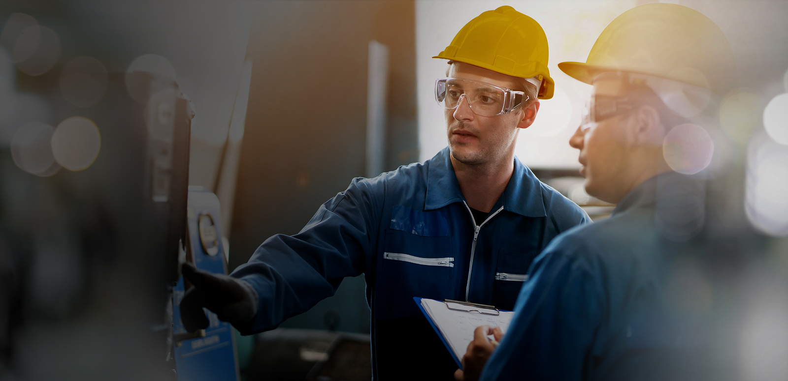 Hearing protection equipment in an industrial setting