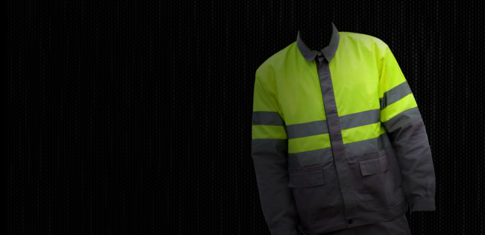 High visibility protective workwear on site